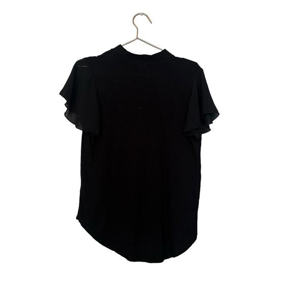 Kim and Cami Los Angeles tie at neck Black Top blouse size medium - Picture 2 of 6